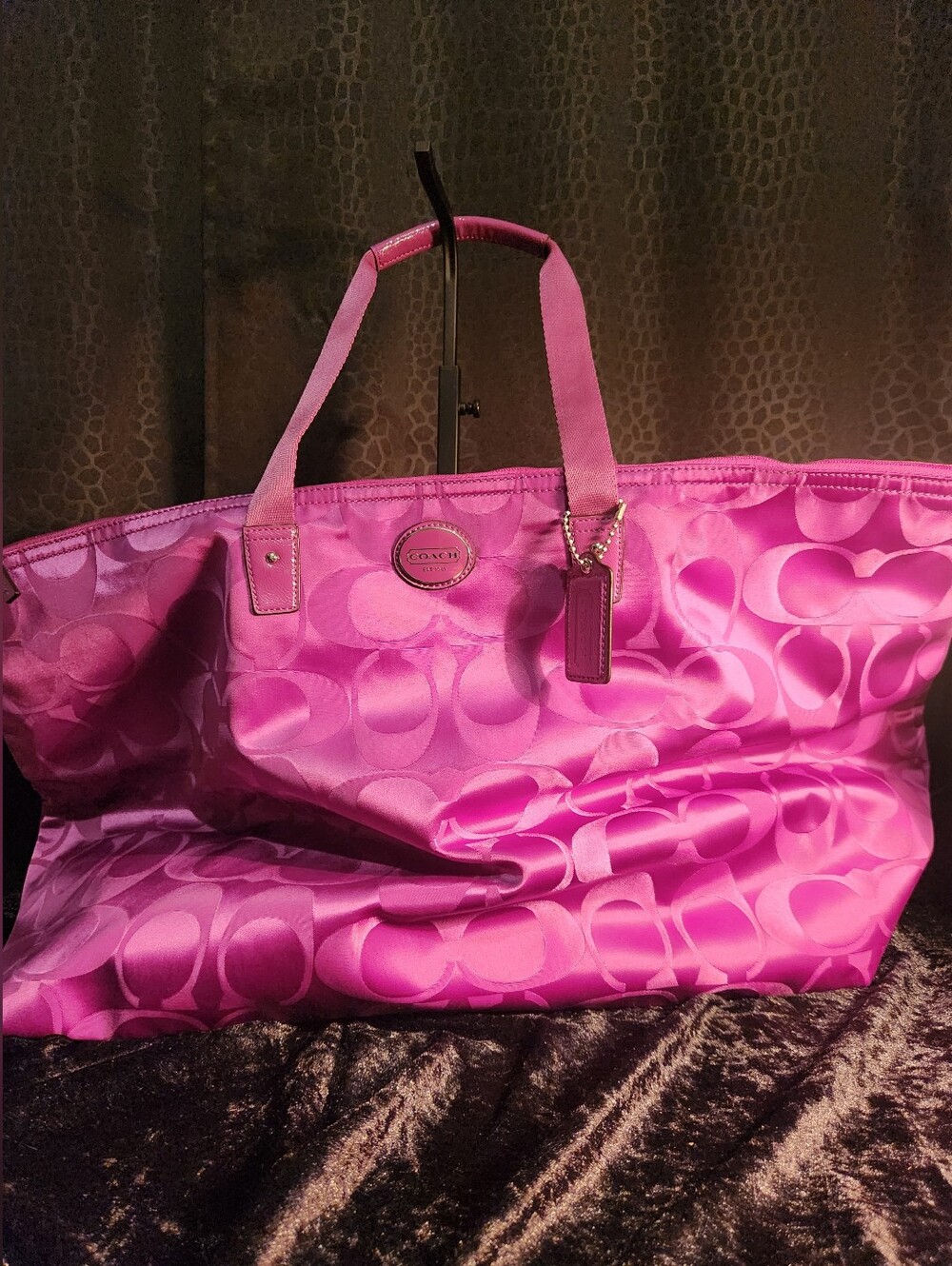 Coach Purple Weekender Tote Bag Plus Free Gift